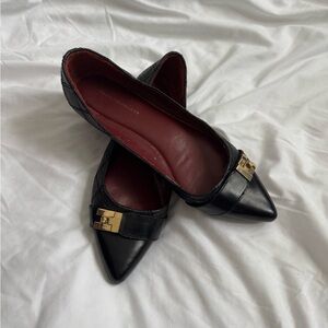 Tommy Hilfiger Black Loafers with Gold Detail